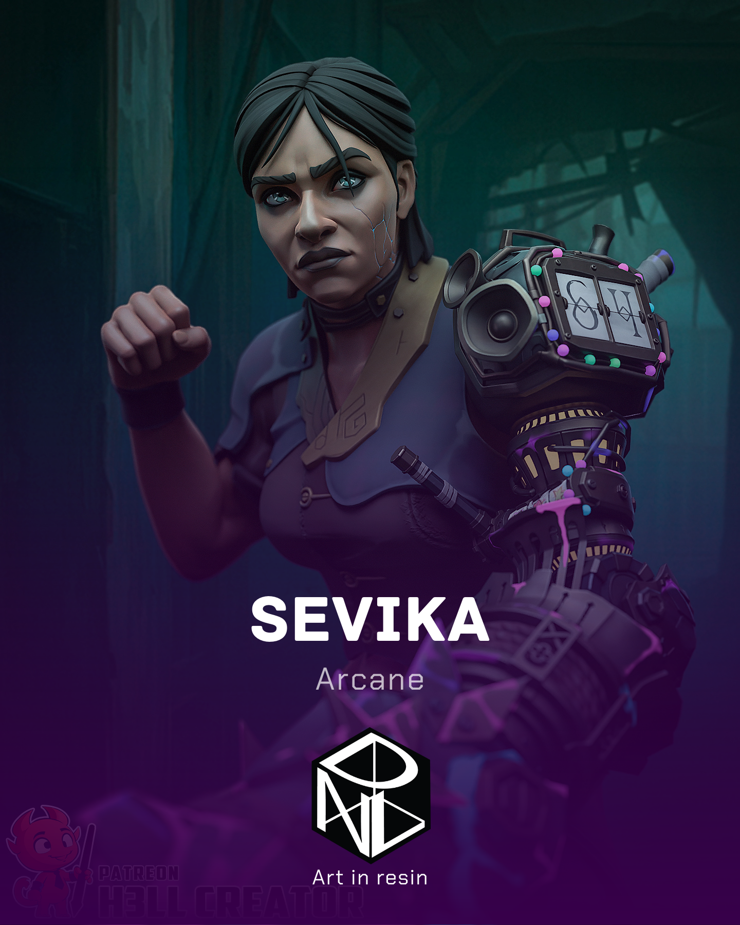 zaun fury | 3d resin figure zaun fury | 3d resin figure