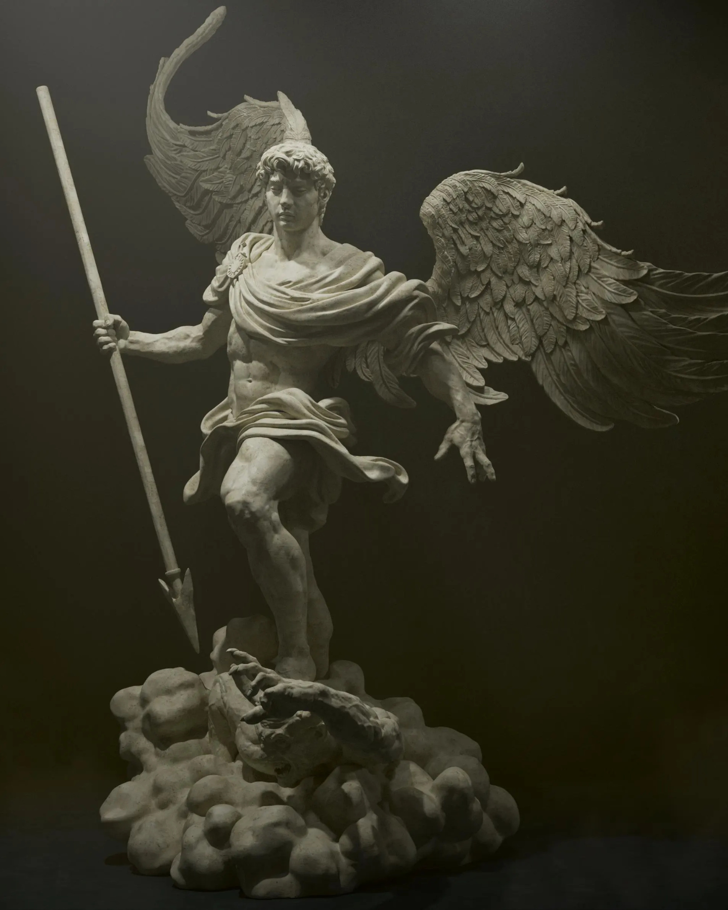 archangel michael sculpture | 3d resin figure archangel michael sculpture | 3d resin figure