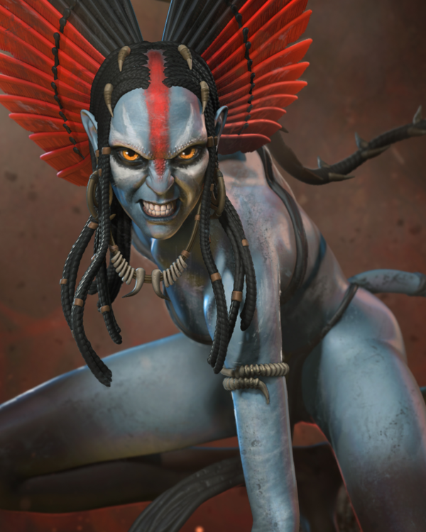 bloodfang huntress | 3d resin figure