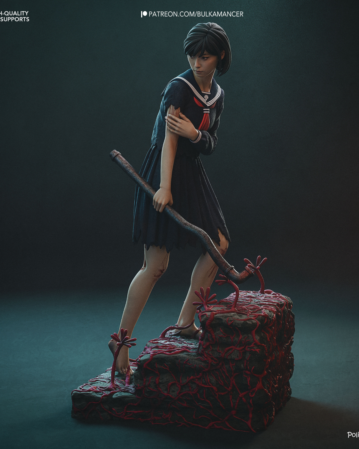 crimson blossom | 3d resin figure crimson blossom | 3d resin figure