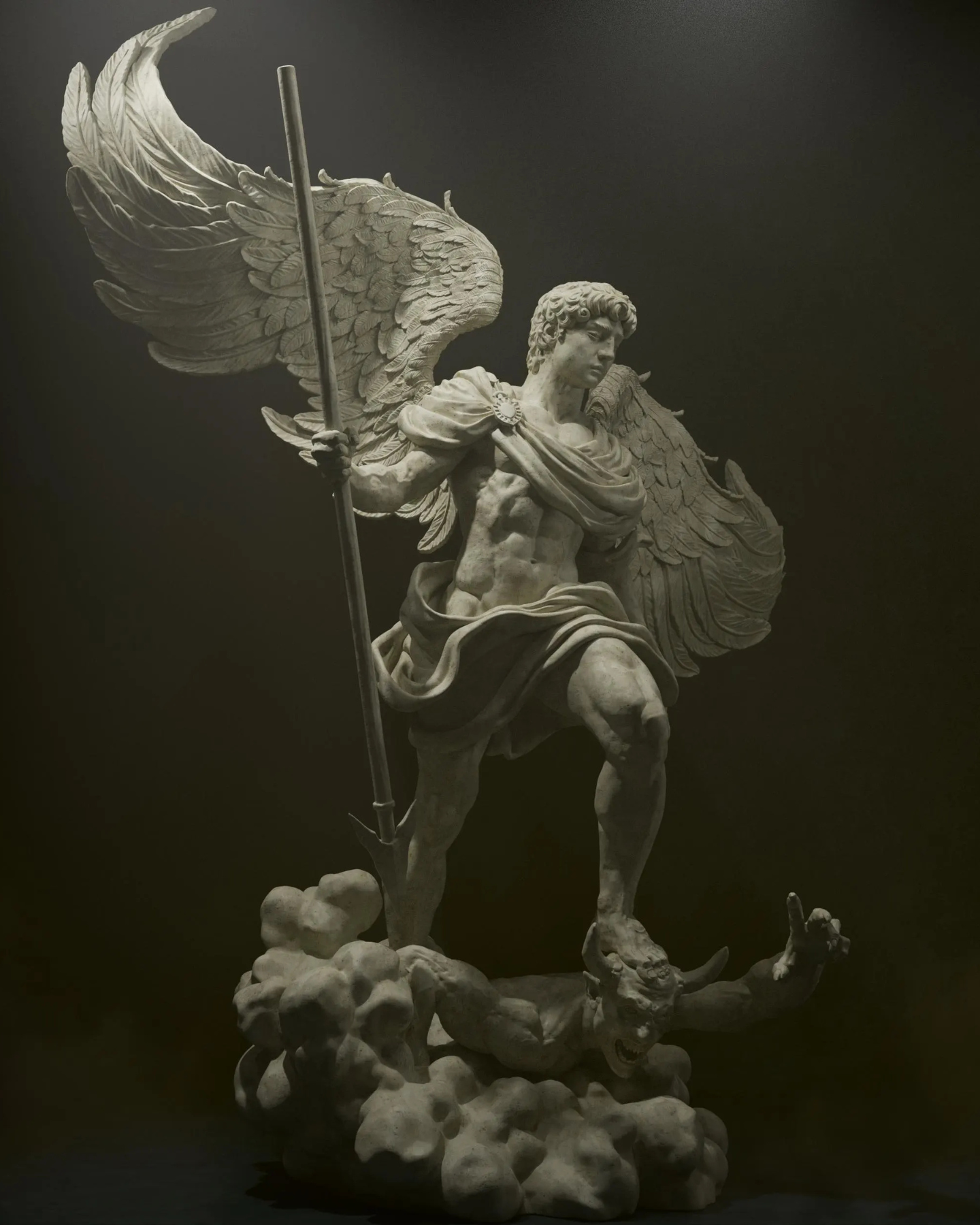 archangel michael sculpture | 3d resin figure archangel michael sculpture | 3d resin figure