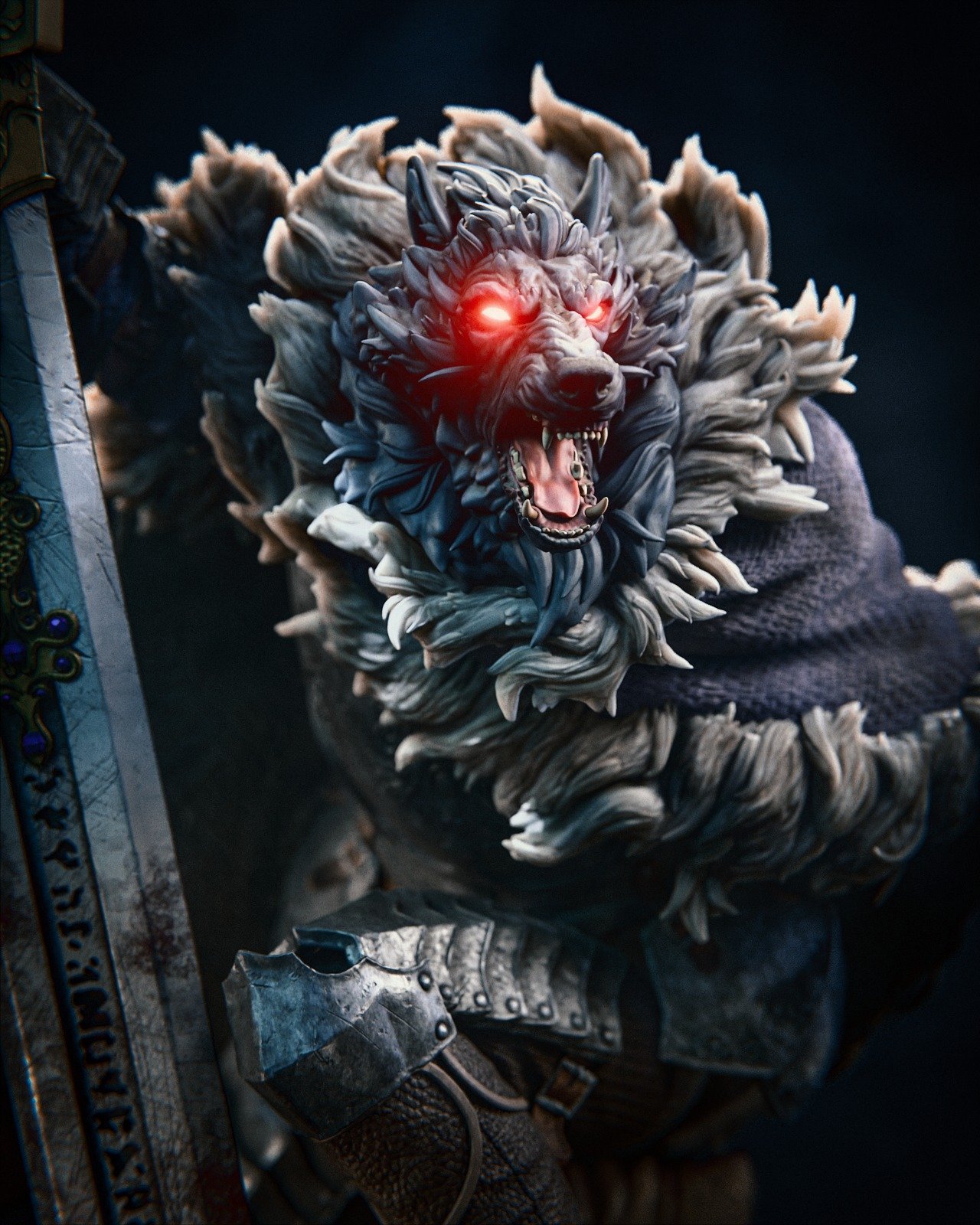 moonfang guardian 3d resin figure moonfang guardian 3d resin figure