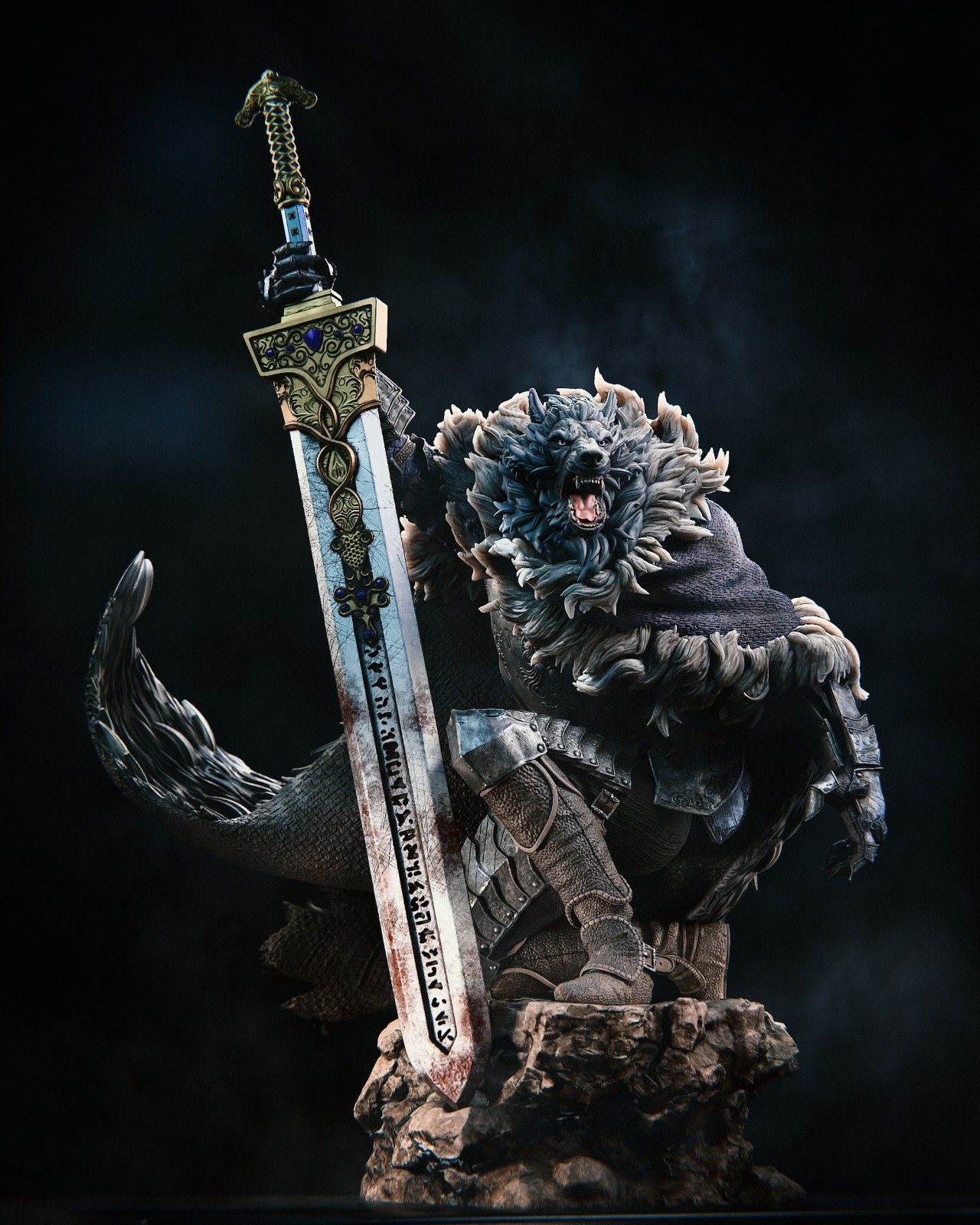 moonfang guardian 3d resin figure moonfang guardian 3d resin figure