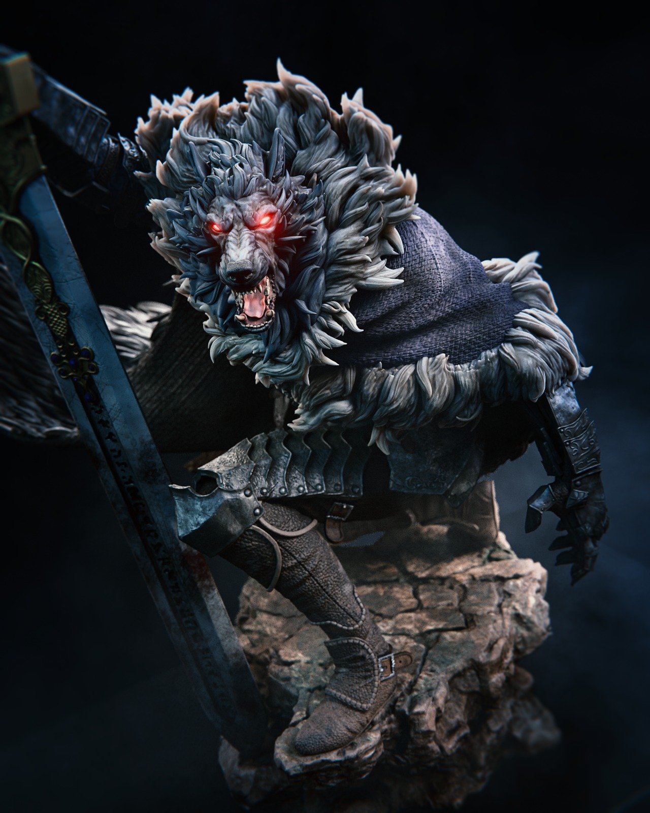 moonfang guardian 3d resin figure moonfang guardian 3d resin figure