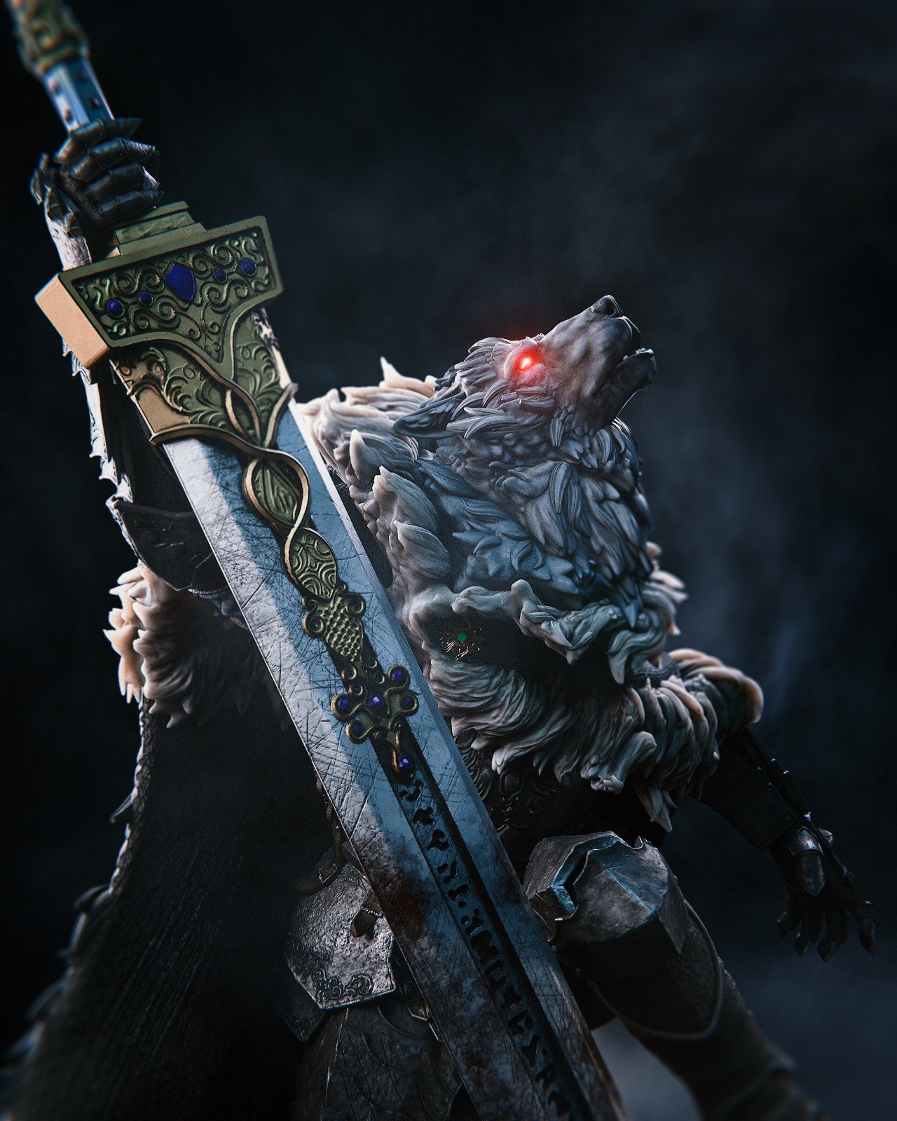 moonfang guardian 3d resin figure moonfang guardian 3d resin figure