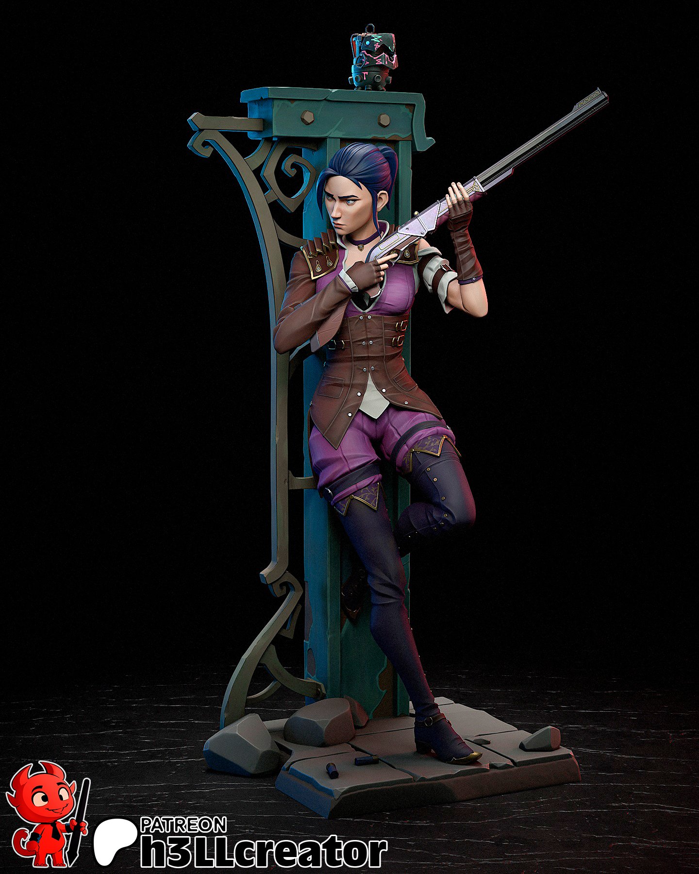 blue sniper | 3d resin figure blue sniper | 3d resin figure