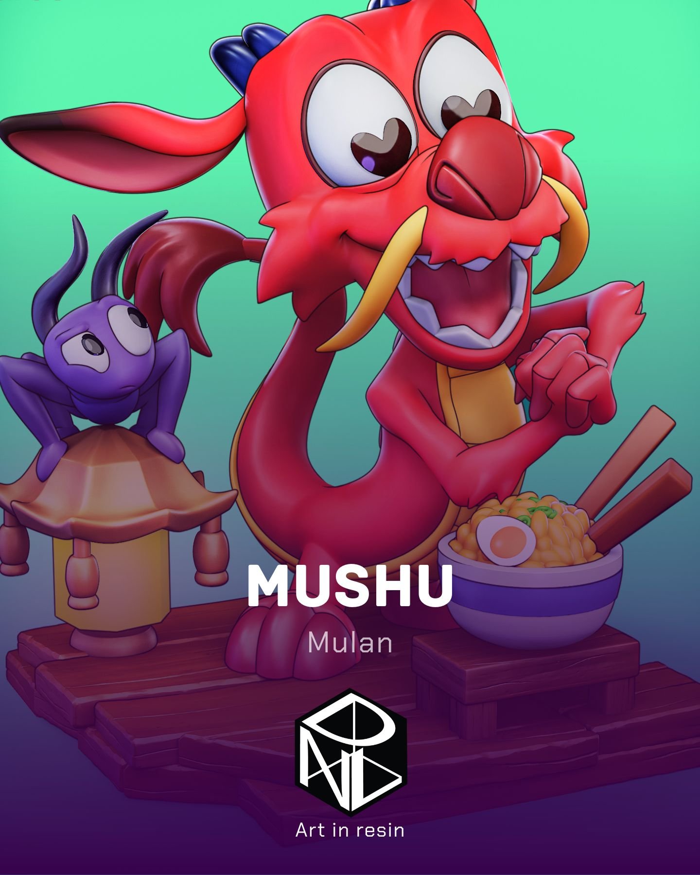 lucky red dragon | 3d resin figure lucky red dragon | 3d resin figure