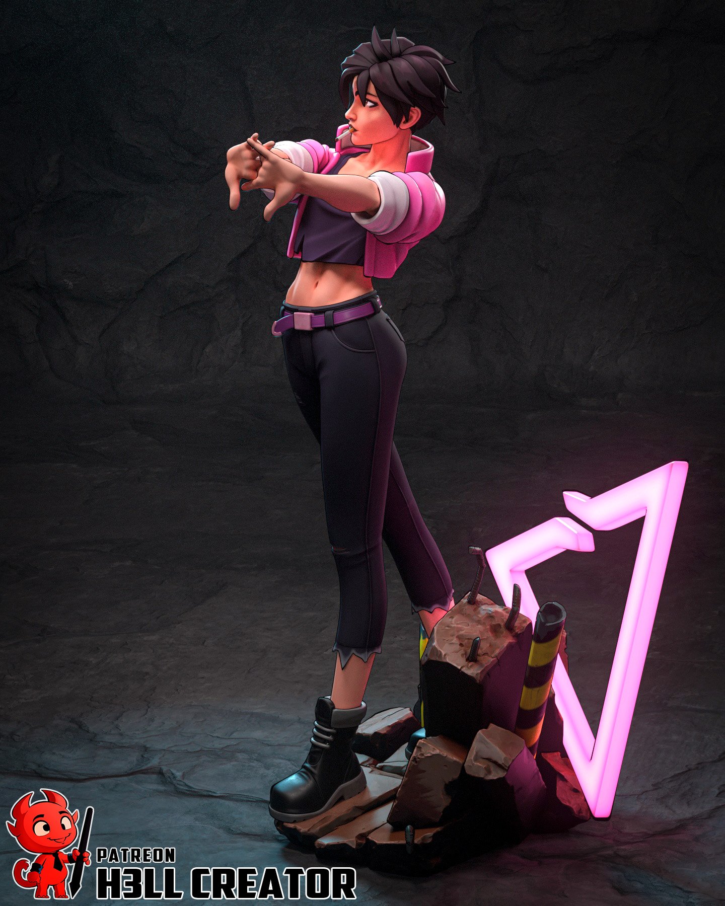 really hard to see girl | 3d resin figure really hard to see girl | 3d resin figure