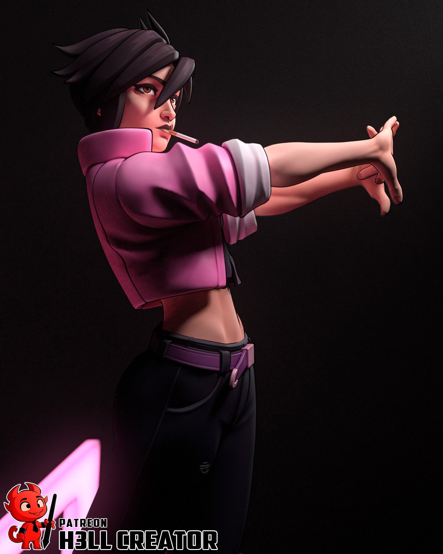 really hard to see girl | 3d resin figure really hard to see girl | 3d resin figure