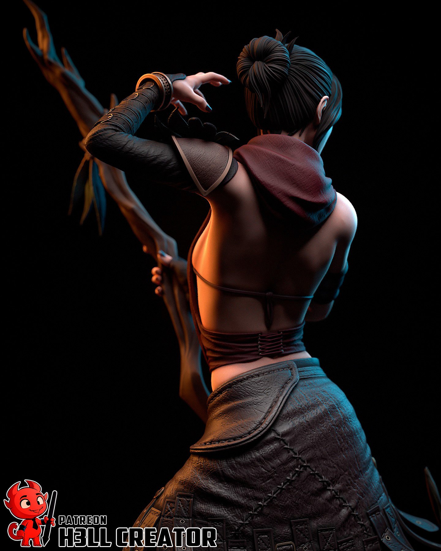 the wild witch | 3d resin figure the wild witch | 3d resin figure