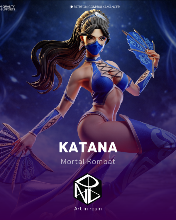 steel fan warrior | 3d resin figure