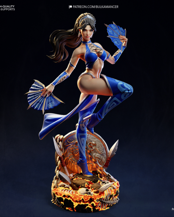 steel fan warrior | 3d resin figure