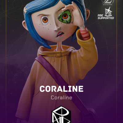 the button eyed girl | 3d resin figure
